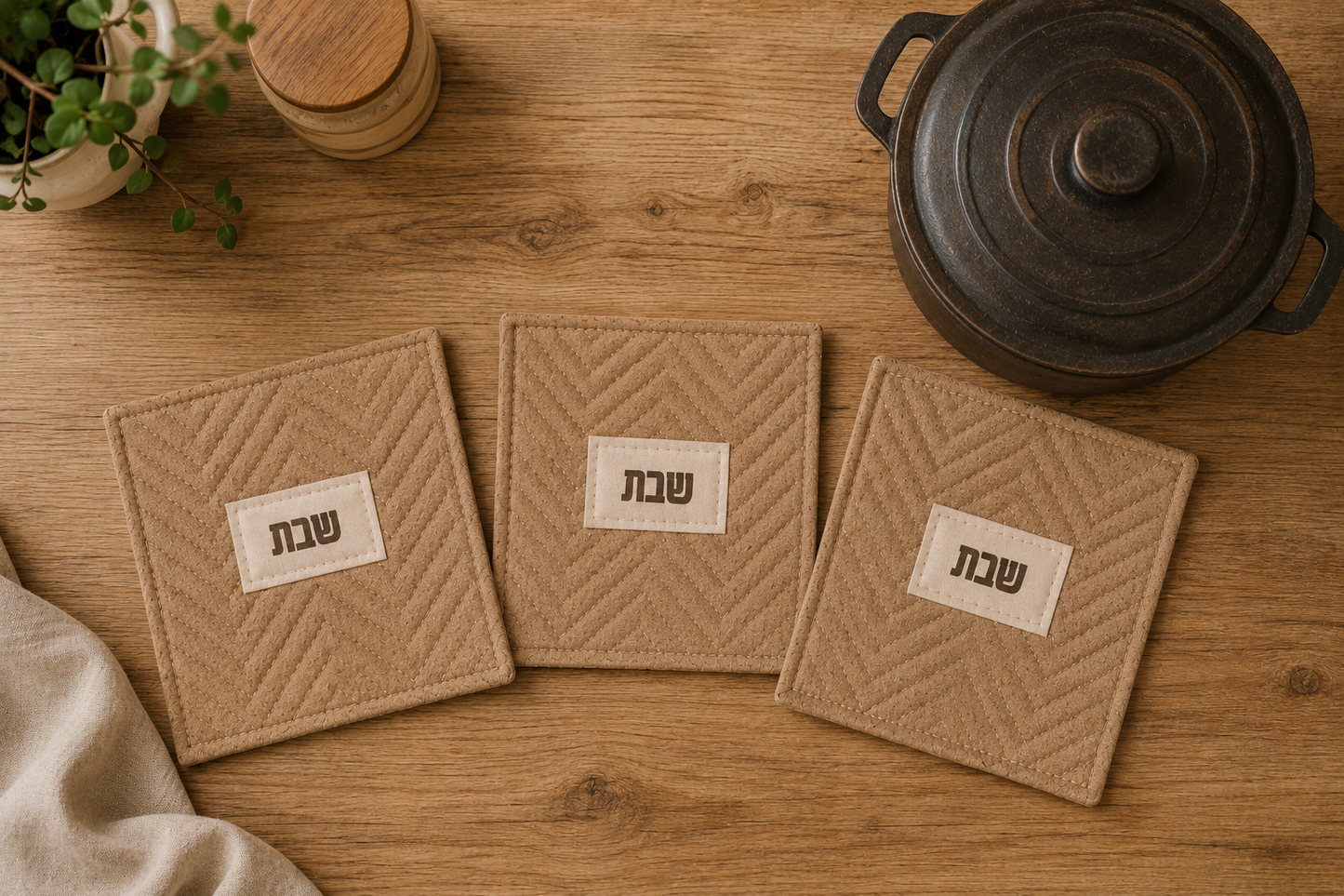 תחתיות בד בעיצוב טבעי